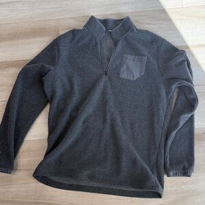 adidas Men's Dark Gray Zip-Up Sweater